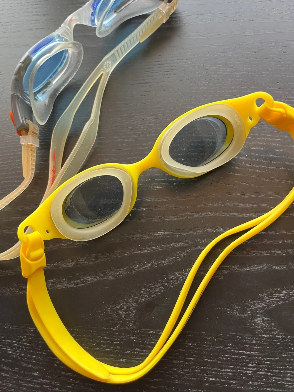 Speedo Swim Goggles Lot Clear Blue Biofuse & Bright Yellow Youth Adult 6.5